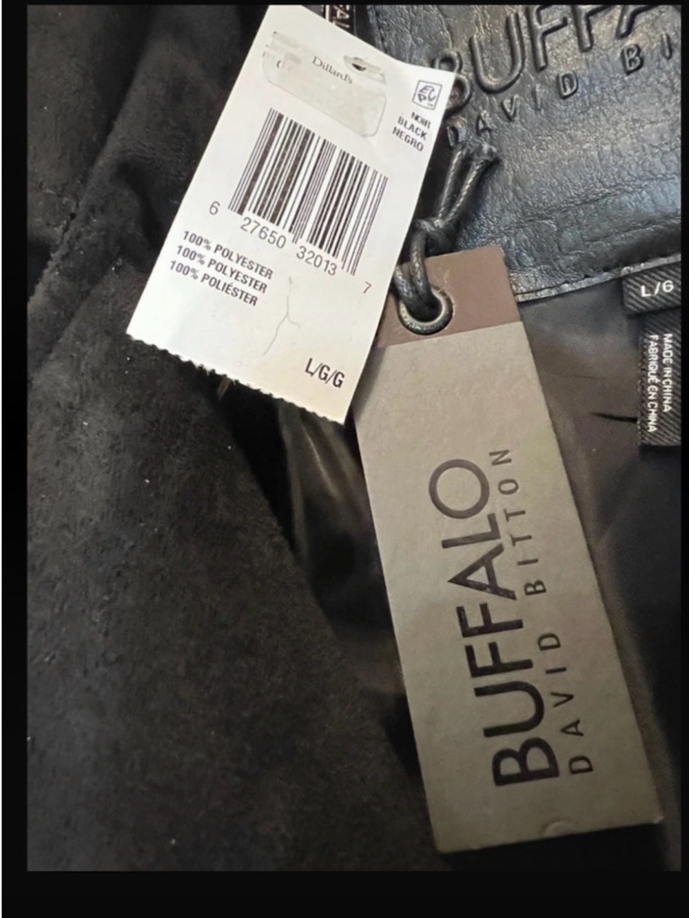 NWT Buffalo David Bitton Black Studded Faux Suede / Microsuede Moto Jacket - Picture 6 of 9